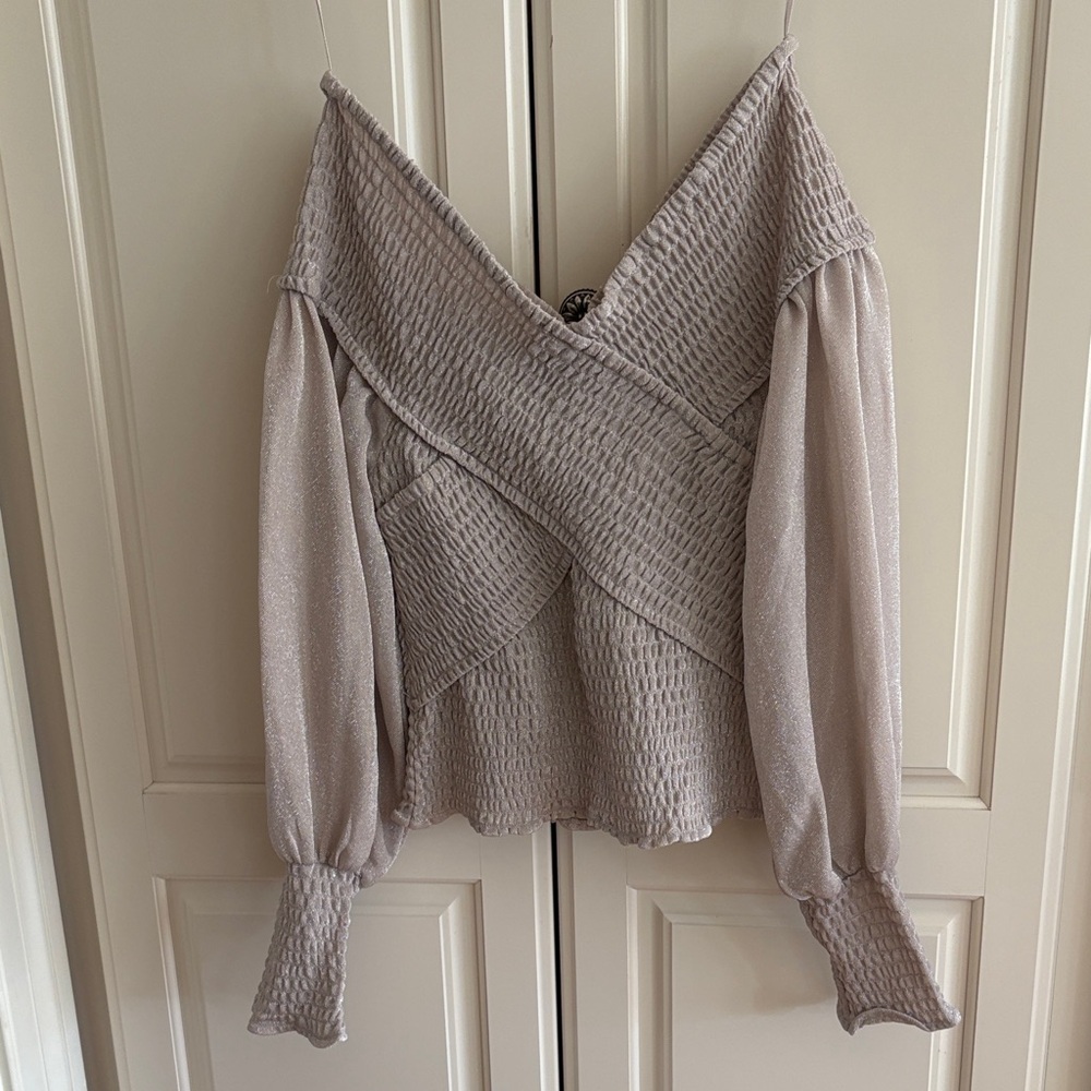 BB Dakota Off-Shoulder Sweater in Cream
